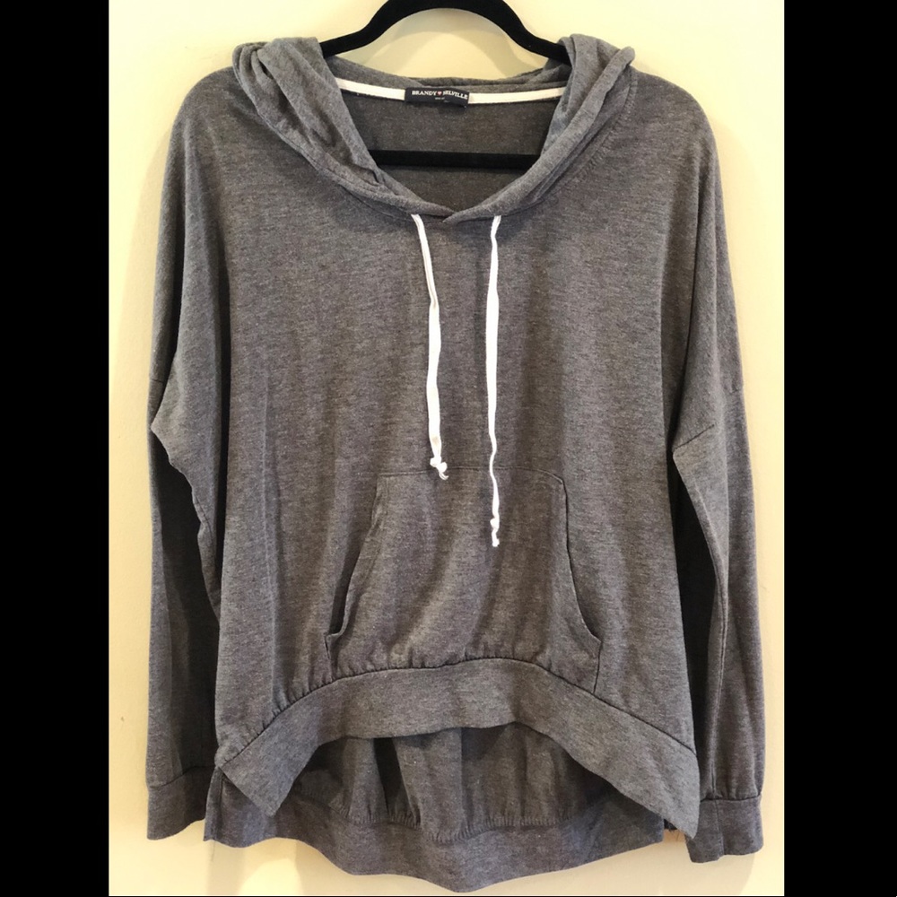 Brandy Melville Gray Light Weight Hoodie
